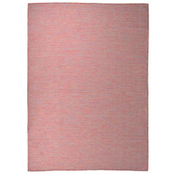 Tapete de tecido plano para exterior 200x280 cm vermelho