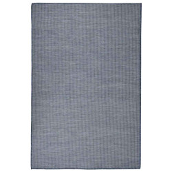 Tapete de tecido plano para exterior 120x170 cm azul
