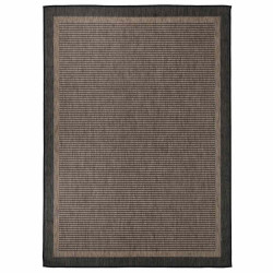 Tapete de tecido plano para exterior 200x280 cm castanho-escuro