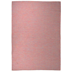 Tapete de tecido plano para exterior 140x200 cm vermelho