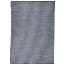 Tapete de tecido plano para exterior 160x230 cm azul