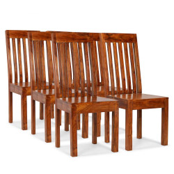 Cadeiras de jantar 6 pcs madeira maciça moderno