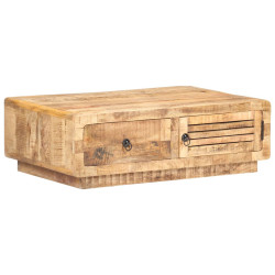 Mesa de centro 90x60x29 cm madeira de mangueira áspera