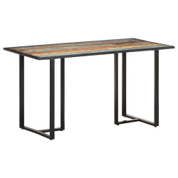 Mesa de jantar 140 cm madeira recuperada maciça