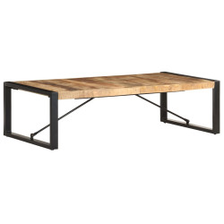 Mesa de centro 140x70x40 cm madeira de mangueira áspera
