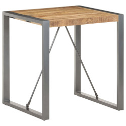 Mesa de jantar 70x70x75 cm madeira de mangueira áspera maciça