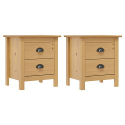 Mesas de cabeceira hill range 2 pcs 46x35x49,5 cm pinho maciço