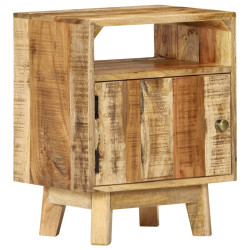 Mesa de cabeceira 40x30x50 cm madeira de mangueira áspera