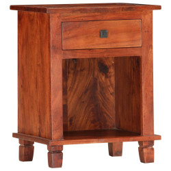 Mesa de cabeceira 40x30x50 cm madeira de acácia maciça