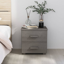 Mesa de cabeceira hamar 40x35x44,5 cm pinho maciço cinza-claro