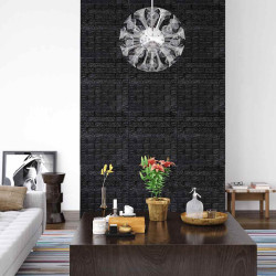 Papel de parede 3d autoadesivo tijolos 20 pcs preto