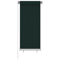 Estore de rolo para exterior 65 (l) x 140 (a) cm verde-escuro HDPE