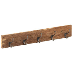 Bengaleiro com 5 ganchos 100x2,5x15cm madeira recuperada maciça