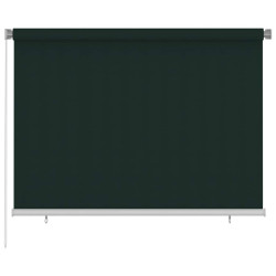 Estore de rolo para exterior 205 (l) x 140 (a) cm verde-escuro HDPE