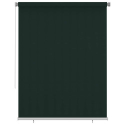 Estore de rolo para exterior 185 (l) x 230 (a) cm verde-escuro HDPE