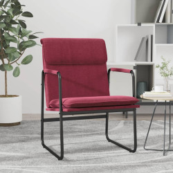 Cadeira lounge 55x64x80 cm tecido vermelho tinto
