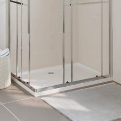Base de chuveiro retangular 80x110 cm ABS branco