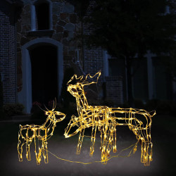 3 Pcs iluminação de natal renas 229 luzes LED