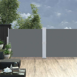 Toldo lateral retrátil para pátio 140x1200 cm antracite