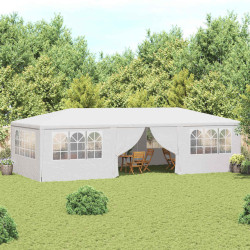Tenda festas profissional + paredes laterais 4x9m 90g/m² branco