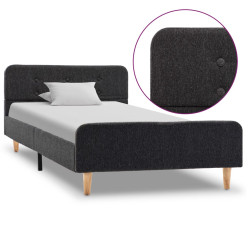 Estrutura de cama 90x200 cm serapilheira cinzento-escuro