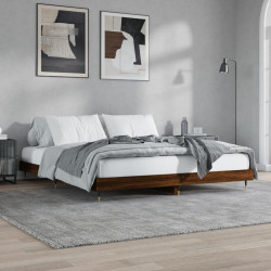 Estrutura cama sem colchão 200x200 cm carvalho castanho