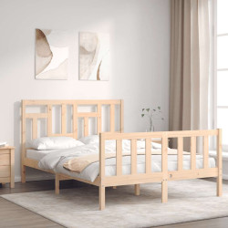 Cama sem colchão 140x200 cm madeira de pinho maciça