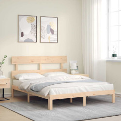 Estrutura de cama king size com cabeceira madeira maciça