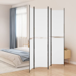 Divisória/biombo com 4 painéis 200x220 cm tecido branco
