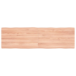 Tampo de mesa com bordas vivas carvalho tratado castanho-claro