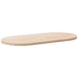 Tampo de mesa 100x50x2,5 cm madeira maciça pinho oval