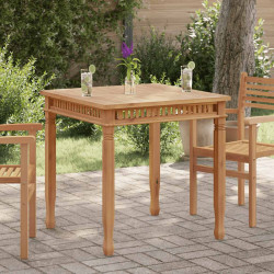 Mesa de jantar para jardim 80x80x80 cm madeira de teca maciça