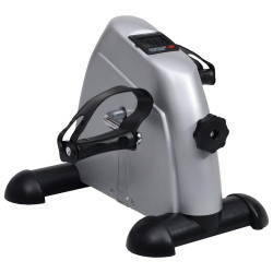 Bicicleta de exercicios mini com volante prata