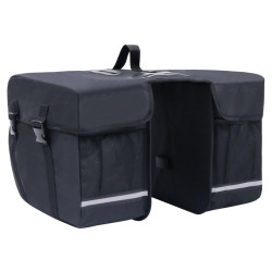 Alforge duplo para bicicleta impermeável 35 l preto
