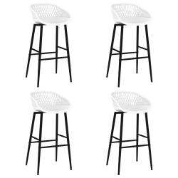 Cadeiras de bar 4 pcs branco