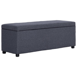 Banco c/ compartim. arrumação 116 cm poliéster cinzento-escuro