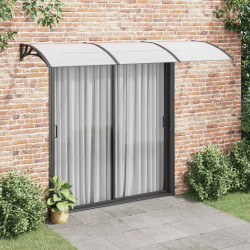 Toldo para porta 300x75 cm policarbonato preto/transparente