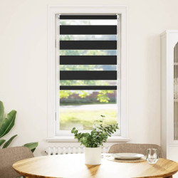 Cortina zebra 80,9x150 cm, largura do tecido 76,7 cm, preta