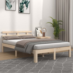 Estrutura de cama sem colchão 200x200 cm madeira maciça