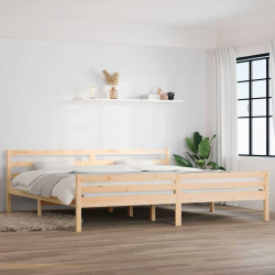 Estrutura de cama sem colchão 200x200 cm madeira maciça