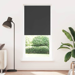Cortina de rolo blackout, 124,4 x 230 cm, largura do tecido 120 cm, preta.
