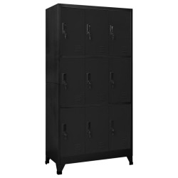 Cacifo aço 90x45x180 cm preto