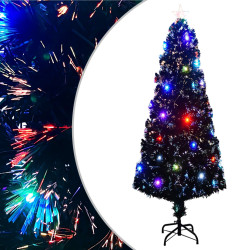 Árvore de natal pré-iluminada c/ suporte e LED 240 cm fibra ótica