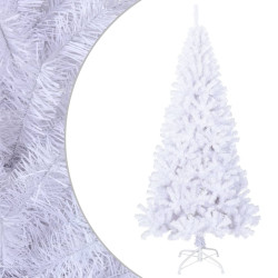 Árvore de natal artificial com ramos grossos 240 cm PVC branco