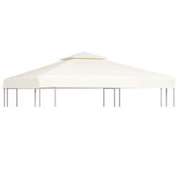 Cobertura de substituição p/ gazebo 310 g/m² branco nata 3x3 m