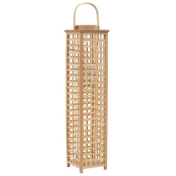 Suporte para vela suspenso em bambu natural