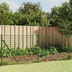 Cerca de malha de arame com flange 1,1x25 m verde