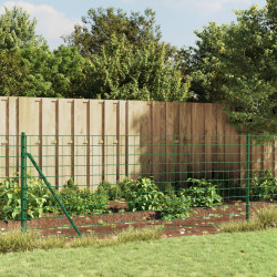 Cerca de malha de arame com flange 0,8x25 m verde