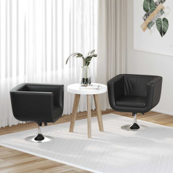 Cadeiras de bar 2 pcs couro artificial preto