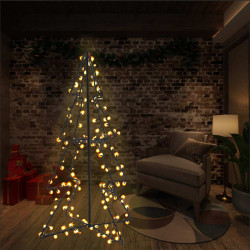 Árvore de natal em cone 160 leds 78x120 cm interior e exterior